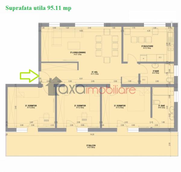 Apartament 4 camere de vanzare in Cluj-napoca, cartier Intre Lacuri