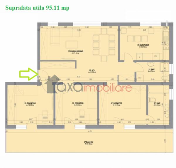 Apartament 4 camere de vanzare in Cluj-napoca, cartier Intre Lacuri