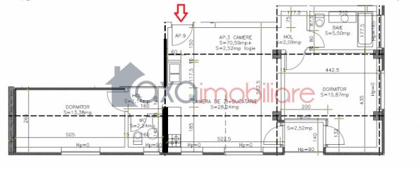 Apartament 3 camere de vanzare in Cluj-napoca, cartier Calea Turzii