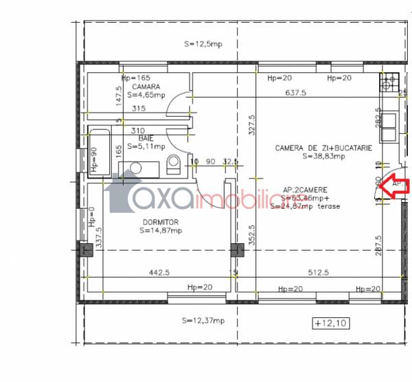 Apartament 2 camere de vanzare in Cluj-napoca, cartier Calea Turzii