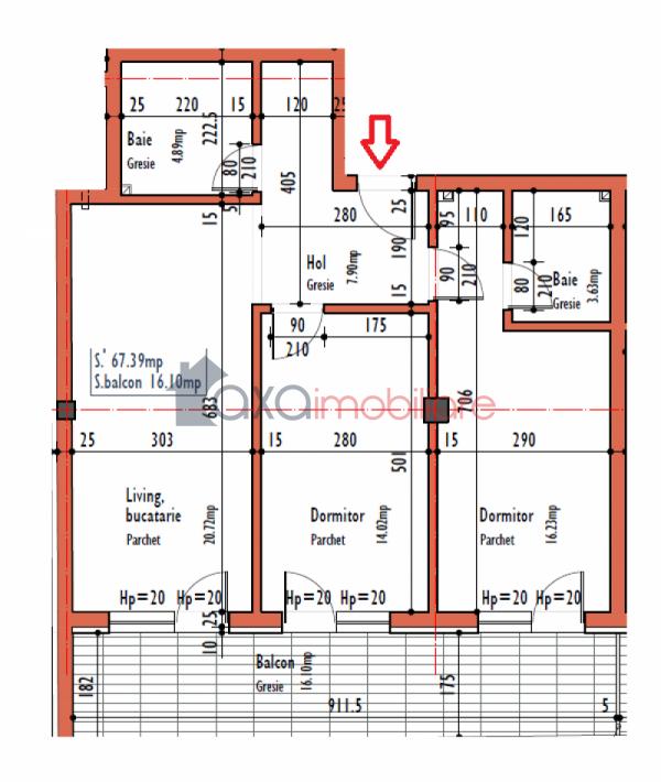 Apartament 3 camere de vanzare in Cluj-napoca, cartier Marasti