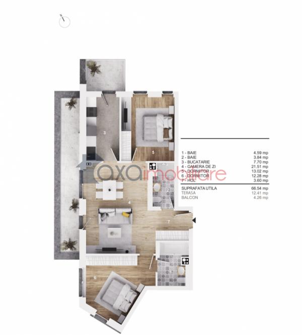 Apartament 3 camere de vanzare in Cluj-napoca, cartier Gheorgheni