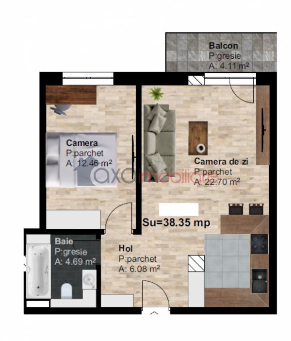 Apartament 2 camere de vanzare in Cluj-napoca, cartier Marasti