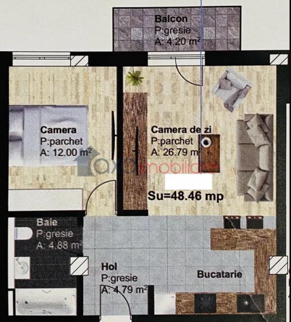 Apartament 2 camere de vanzare in Cluj-napoca, cartier Marasti