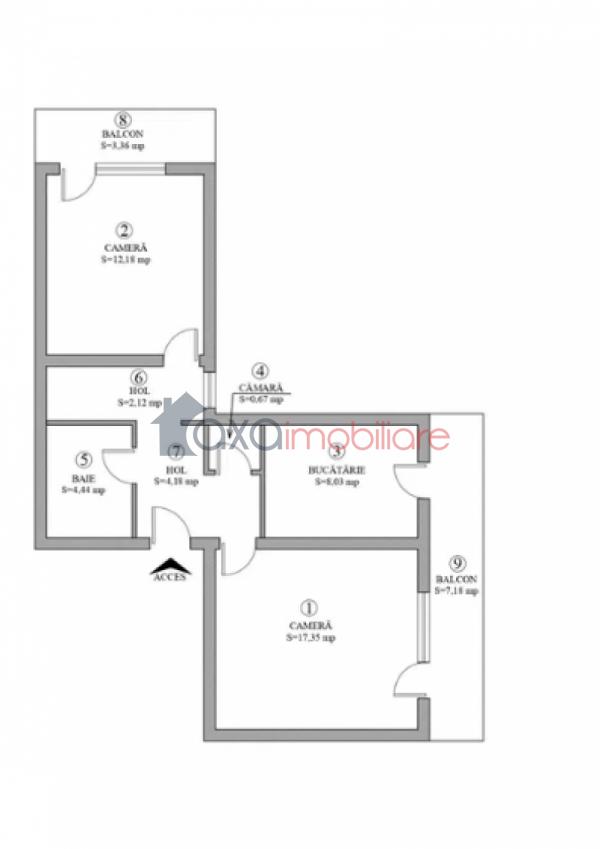 Apartament 2 camere de vanzare in Cluj-napoca, cartier Marasti